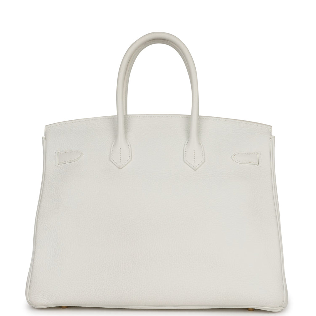 Hermes Birkin White Clemence with Gold