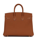 Hermes Birkin 25 Gold Togo Gold Hardware