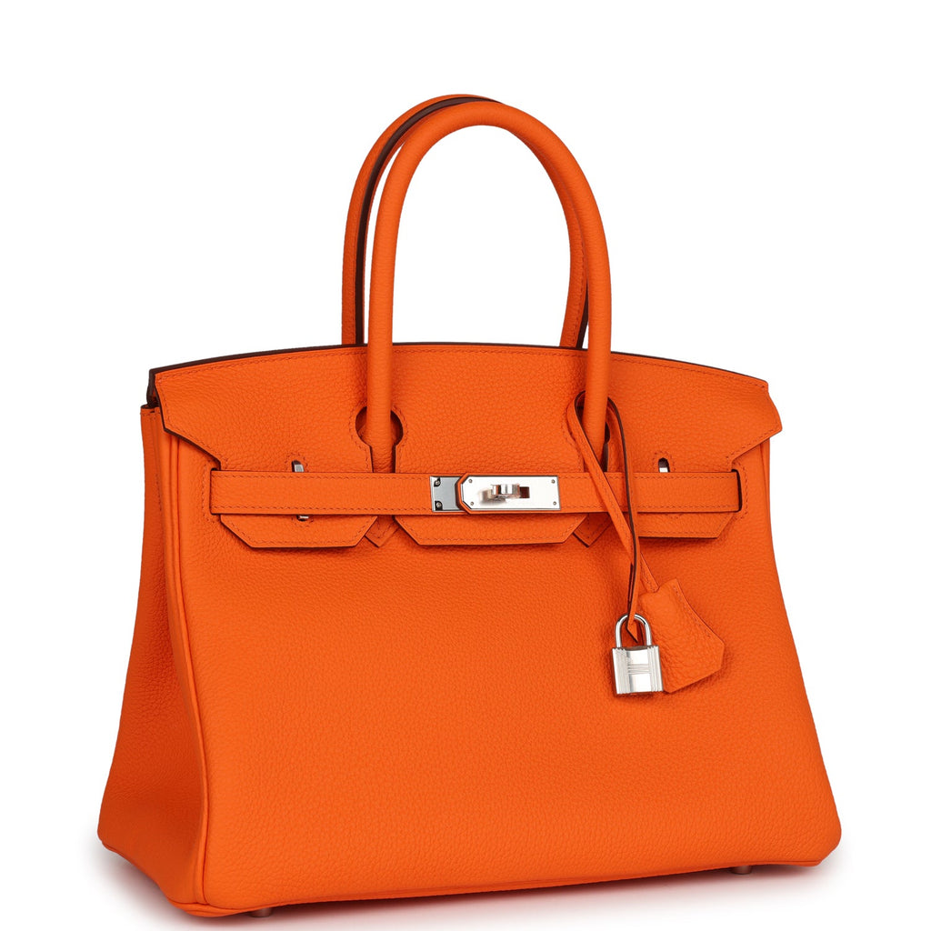 Hermes Birkin Bag Togo Orange 30 Women's Handbag - 30-ORANGE-TOGO-GOLD