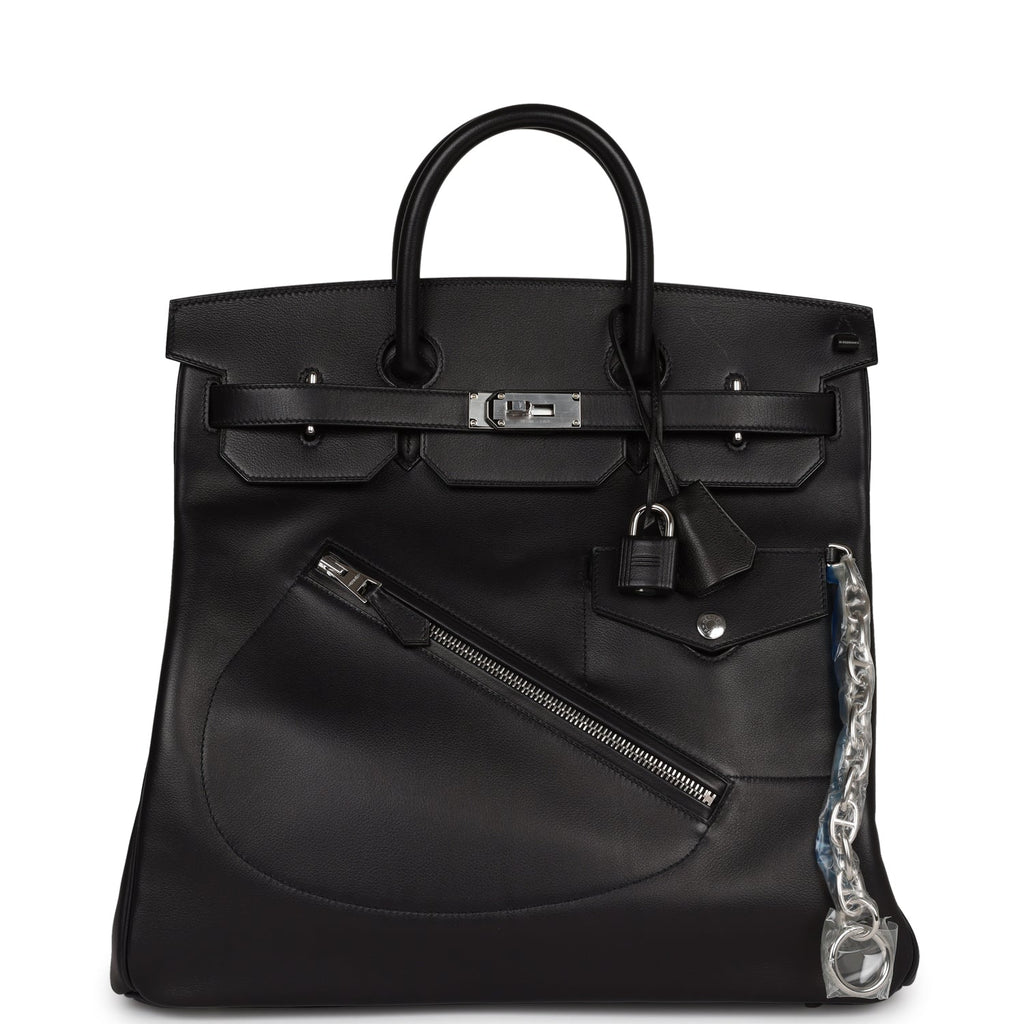 Hermes Birkin 40 HAC Rock Black Evercolor Palladium Hardware