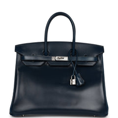 Hermes Bolide 35 Box Calf Black F Engraved Handbag