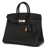 Hermes Birkin 25 Black Togo Gold Hardware