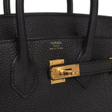 Hermes Birkin 25 Black Togo Gold Hardware