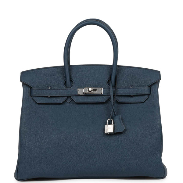 Hermes Birkin 35 Bleu De Prusse Togo Palladium Hardware – Madison ...