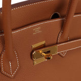 Pre-owned Hermes Birkin 35 Gold Togo Gold Hardware