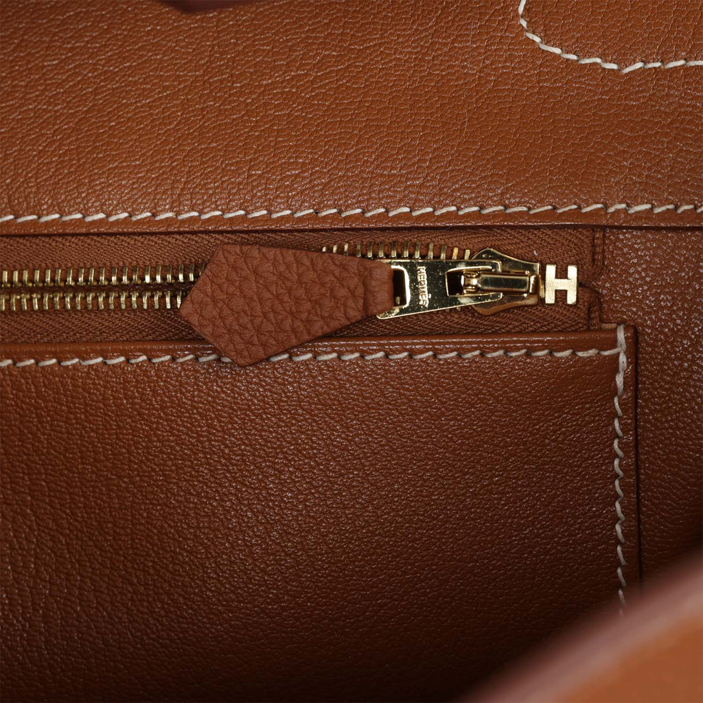 Hermés Birkin 35 Gold Togo Chai Swift Gold Hardware Top Handle Bag For Sale  at 1stDibs