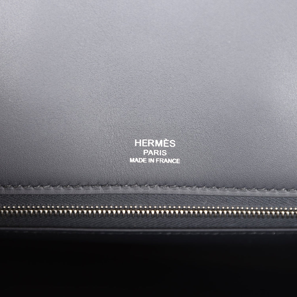 Hermes Birkin Shadow 25 Caban Swift Palladium Hardware