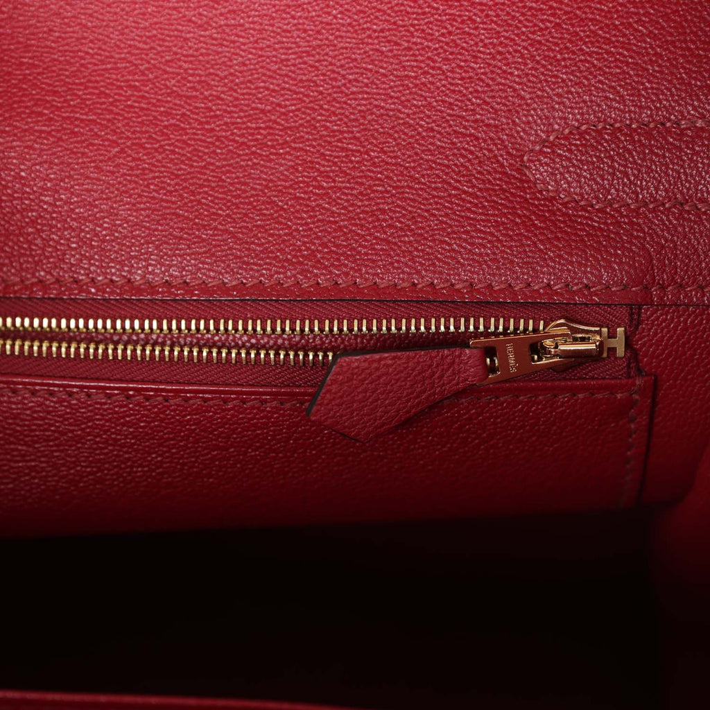 Hermes Birkin Bag 25cm Red Rouge Grenat Togo Palladium Hardware