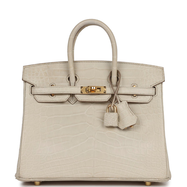 Pre-owned Hermes Special Order (HSS) Birkin 25 Etain and Craie Epsom G –  Madison Avenue Couture