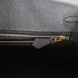 Hermes Birkin Sellier 25 Black Epsom Gold Hardware