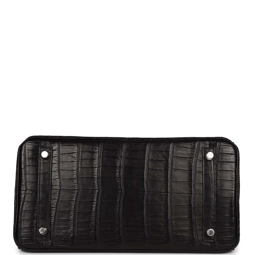 Hermès Matte Marron d'Inde Niloticus Crocodile Birkin Bag with Palladium  Hardware, 30cm 