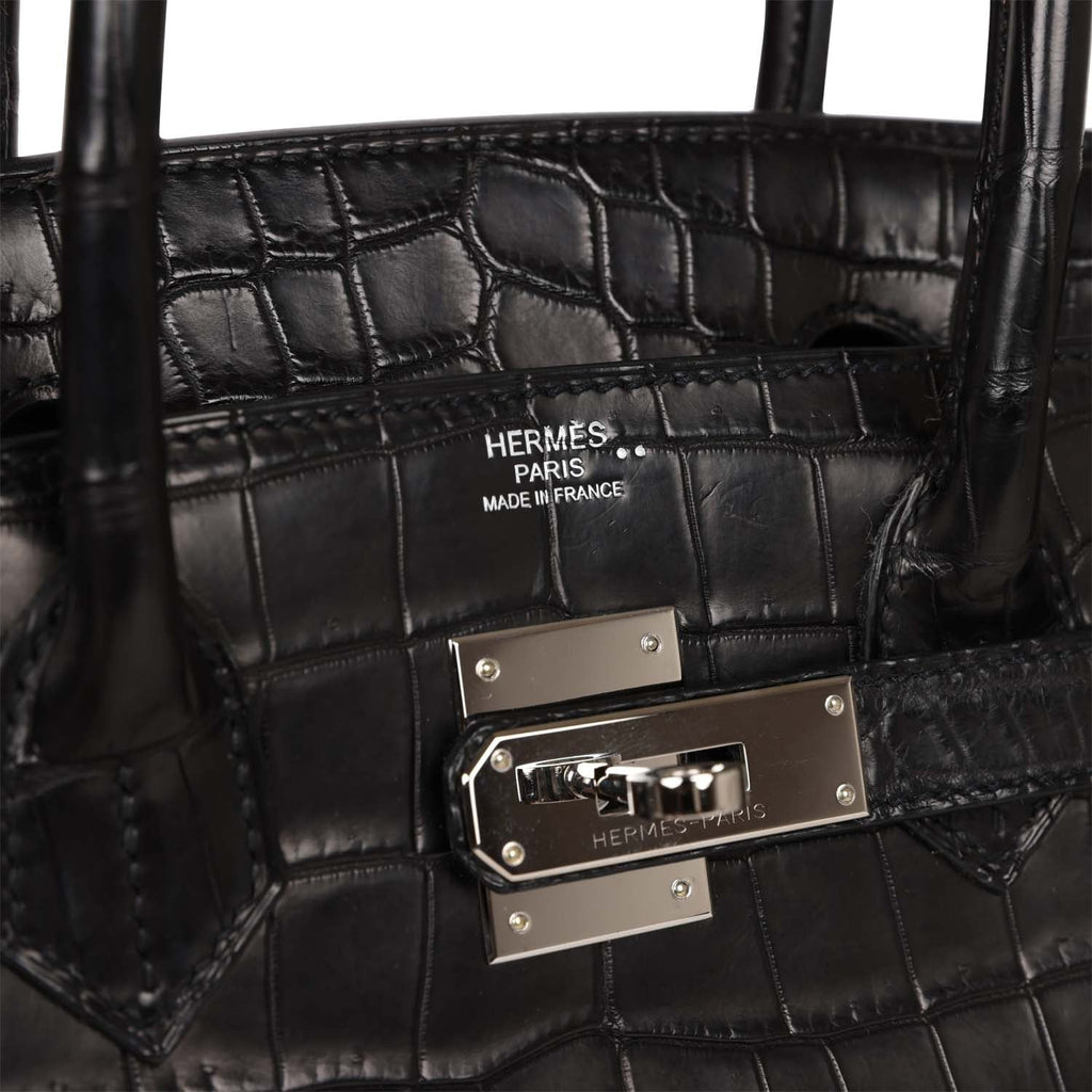 Hermes Black Birkin 30cm in Togo Leather with Silver Hardware at