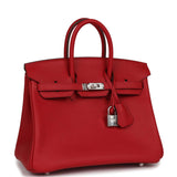 Hermes Birkin 25 Rouge Piment Swift Palladium Hardware