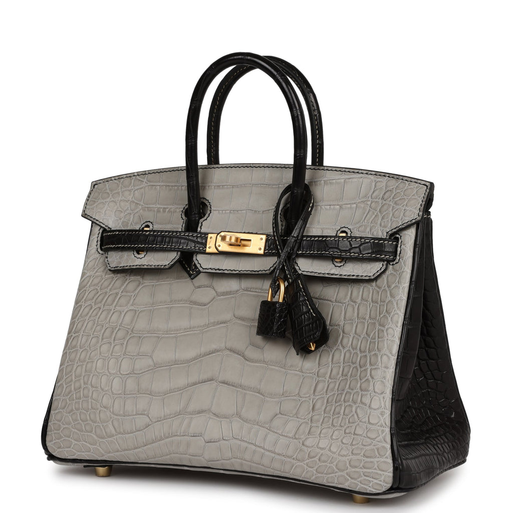 Hermes Birkin Womens Handbags, Grey, 25
