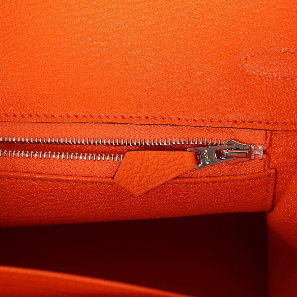 Hermes Birkin 25 Orange Minium Togo Palladium Hardware – Madison Avenue  Couture