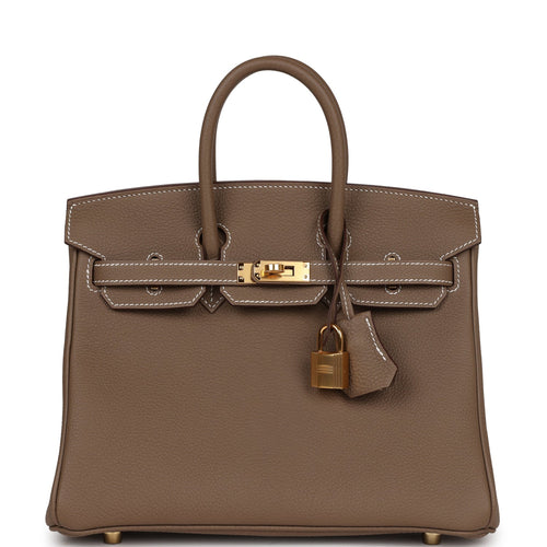 Hermes Birkin 25 Etoupe Togo Gold Hardware