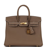 Hermes Birkin 25 Etoupe Togo Gold Hardware