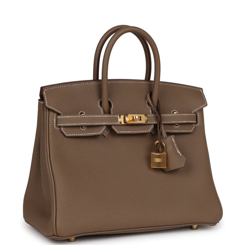 Hermes Birkin 25 Etoupe Togo Gold Hardware