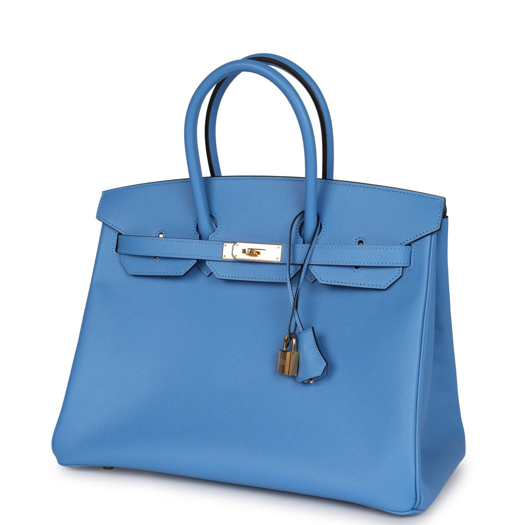 Hermes Birkin 35 Bleu Paradise Epsom Gold Hardware – Madison Avenue Couture