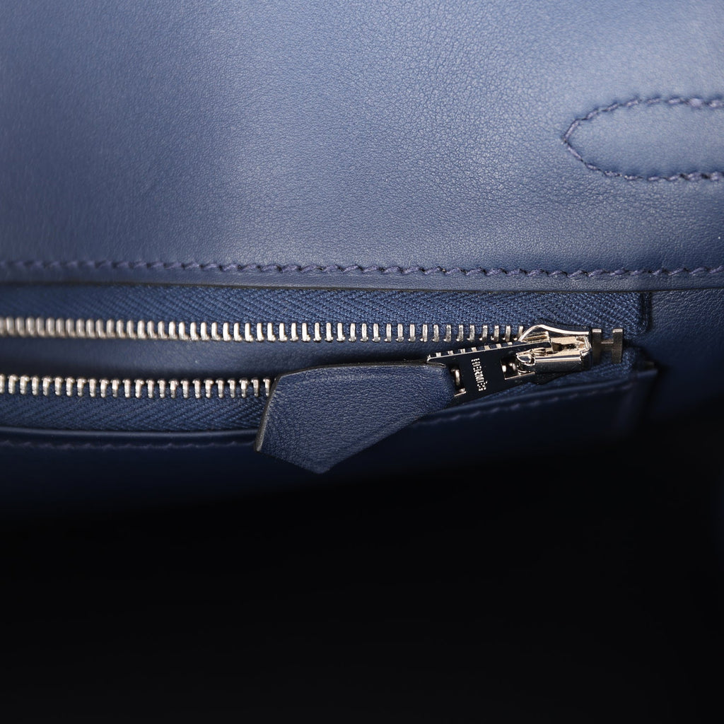 Hermes Birkin 25 Bleu Navy Swift Palladium Hardware – Madison Avenue Couture