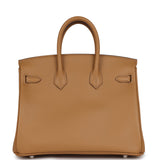 Hermes Birkin 25 In & Out Biscuit Swift Palladium Hardware