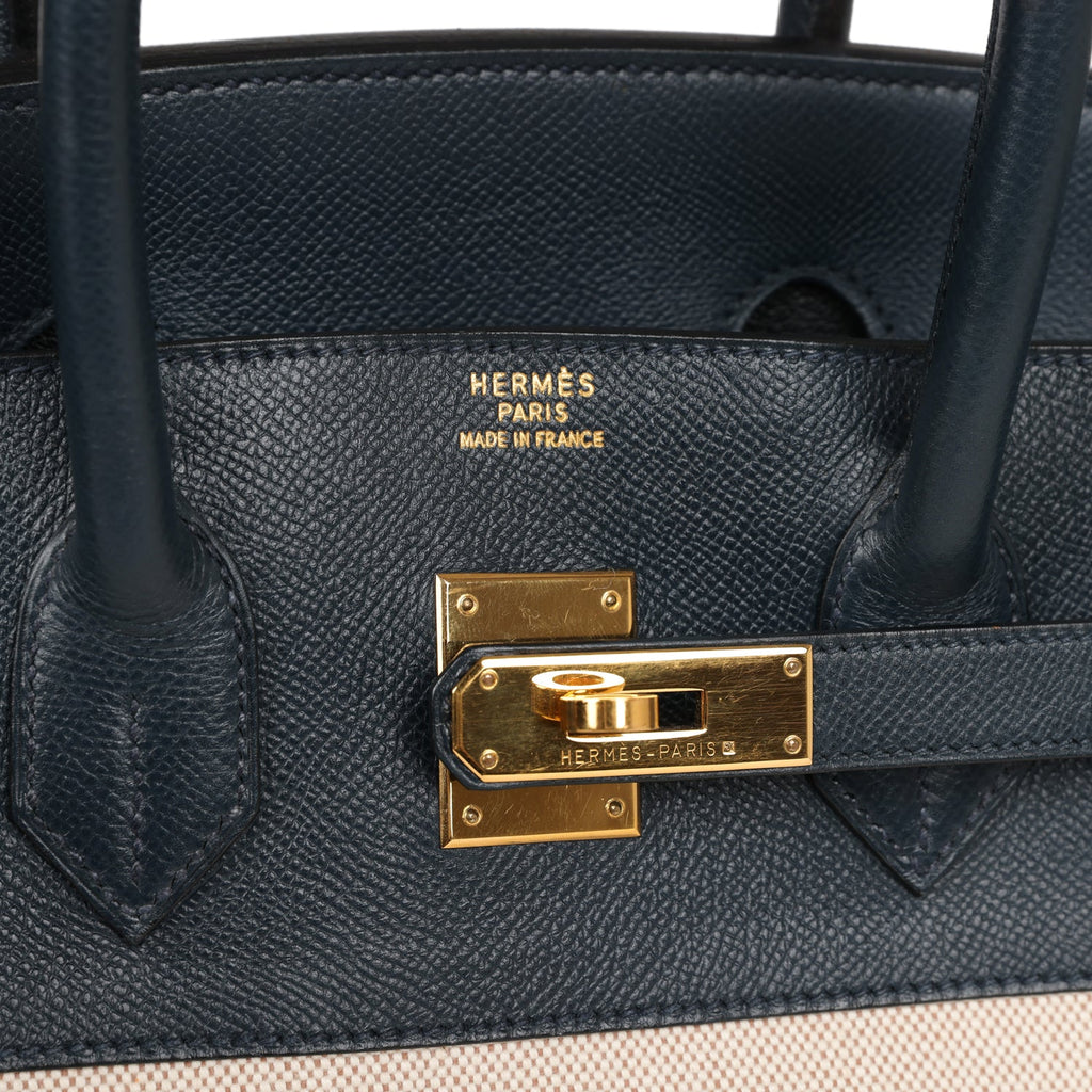 Hermes Birkin 35 Hand Bag Couchbel Gold A Stamp Metal Fittings