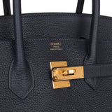 Hermès Horseshoe Stamp (HSS) Bicolor Bleu Nuit and Vermillion Birkin 35cm  of Togo Leather with Gold Hardware, Handbags & Accessories Online, Ecommerce Retail