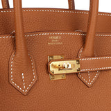 Hermes Birkin 25 Gold Togo Gold Hardware