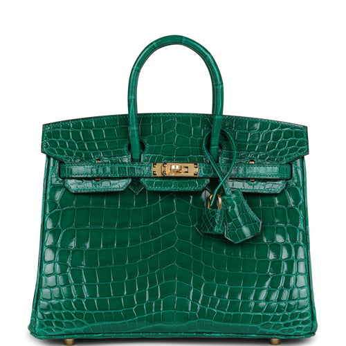 Hermes Geranium Red Crocodile Gold Birkin 25 Handbag Kelly Constance –  MAISON de LUXE