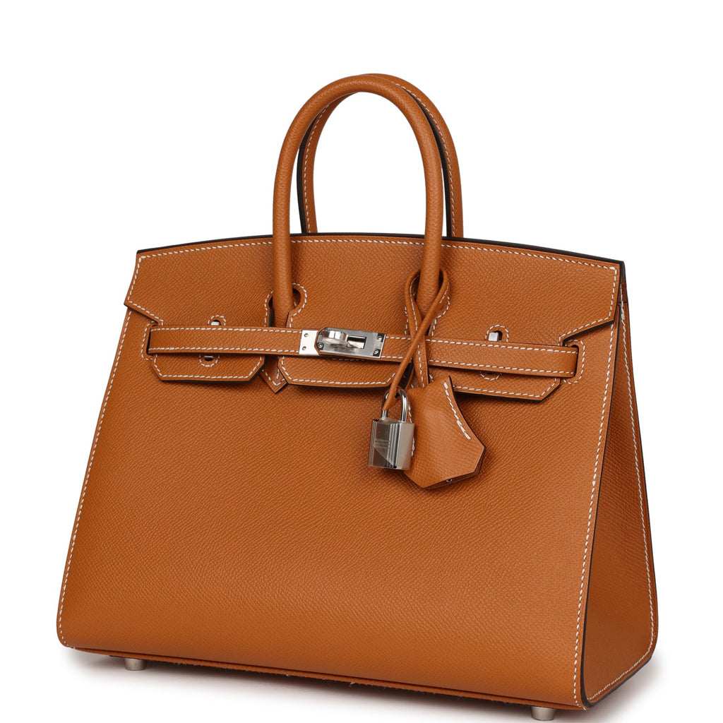 Hermes Craie Etoupe Cream Gray HSS Sellier Epsom Birkin 25 Handbag