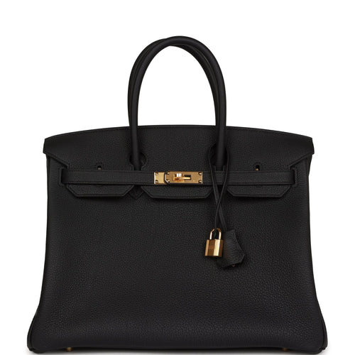 Hermes Birkin 35 Black Togo Gold Hardware