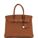 Hermes Birkin 30 Gold Togo Gold Hardware