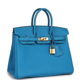 Hermes Birkin 25 Bleu Zanzibar Togo Gold Hardware