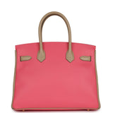 Hermes Special Order (HSS) Birkin 30 Rose Azalee and Trench Epsom Brushed Gold Hardware