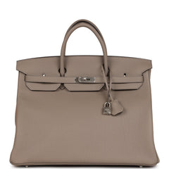 Hermes Special Order (HSS) Birkin 40 Gris Tourterelle Togo Brushed Palladium Hardware