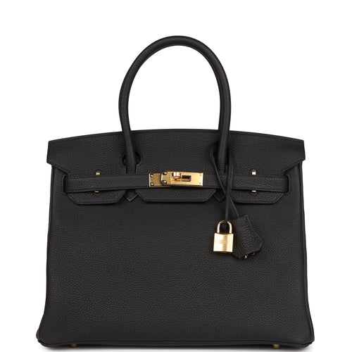 Hermes Birkin 30 Black Togo Gold Hardware