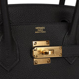 Hermes Birkin 30 Black Togo Gold Hardware