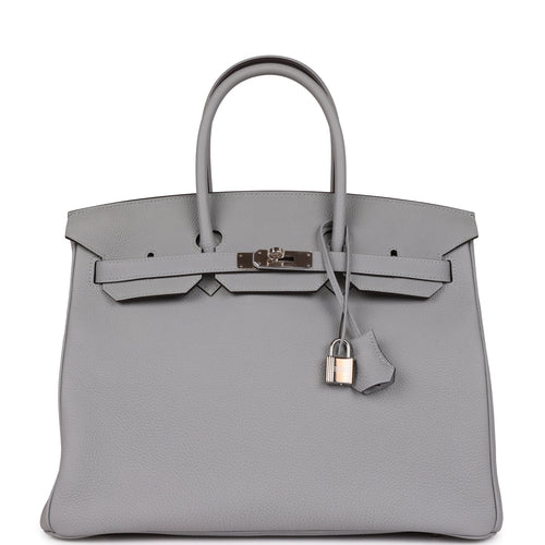 Hermes Birkin 35 Bleu Glacier Togo Palladium Hardware