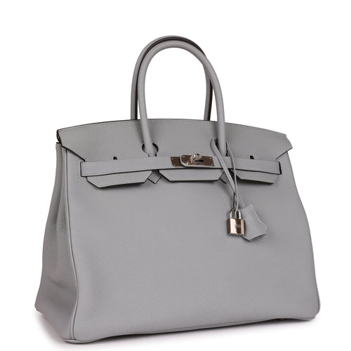 Hermes Birkin 35 Bleu Glacier Togo Palladium Hardware