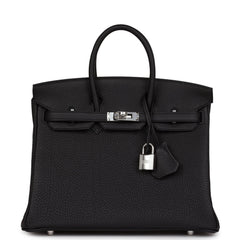 Hermes Birkin 25 Black Togo Palladium Hardware
