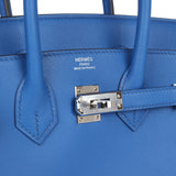 Hermes Birkin 25 Bleu France Swift Palladium Hardware