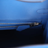 Hermes Birkin 25 Bleu France Swift Palladium Hardware