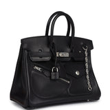 Hermes Limited Edition Birkin Rock 25 Black Volupto Palladium Hardware