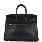 Hermes Limited Edition Birkin Rock 25 Black Volupto Palladium Hardware