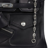 Hermes Limited Edition Birkin Rock 25 Black Volupto Palladium Hardware