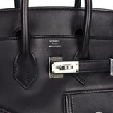 Hermes Limited Edition Birkin Rock 25 Black Volupto Palladium Hardware