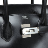 Hermes Birkin 30 Black Box Palladium Hardware