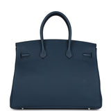 Hermes Birkin 35 Bleu De Prusse Togo Palladium Hardware