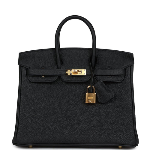 Hermes Birkin 25 Black Togo Gold Hardware