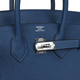 Hermes Birkin 25 Deep Bleu Verso Togo Palladium Hardware